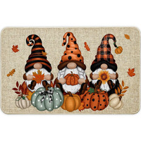 Capoda Fall Door Mat  Non Slip Autumn Welcome Decorative Doormat  Thanksgiving Halloween Pumpkin Gnome Front Door Mat  Holiday Kitchen Floor Mat Rug For Indoor Outdoor  27.6 X 15.7 Inches