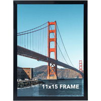 Omishe 11X15 Picture Frame Black For Wall Hanging  11 X 15 Frame Wall Mounting Horizontally Or Vertically  11 By 15 Wall Gallery Photo Frame  Black
