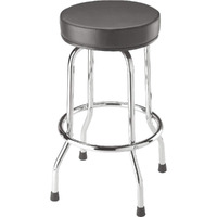 Big Red Torin Swivel Bar Stool: Padded Garage/Shop Seat With Chrome Plated Legs  Black  28.74"" Tall  18.5"" Diameter