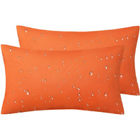 Phantoscope Pack Of 2 Premium Dual Usage Outdoor Pillow Inserts  Waterproof Throw Pillows No Cover Needed  Colorful Decorative Couch Sham Cushion Stuffer Patio Couch Tent  Orange 12 X 20 Inches