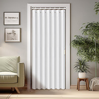 Vatge Door Curtains For Doorway  Folding Door Curtains Interior Closet Curtains For Bedroom  Bathroom  And Laundry Room  Pleated Door Curtains For Doorway 1 Panel With Tieback  W39 X L78  White