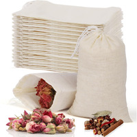 60 Pcs Empty Spice Bags For Cooking Soup  3X4 In Natural Muslin Drawstring Bag  Reusable Tea Bags For Loose Tea  Small Cheese Cloth Cotton Bag For Straining  Unbleached Cheesecloth Herb Sachet Bag