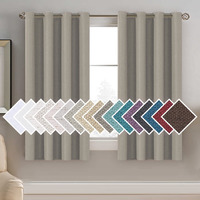 H.Versailtex Linen Blackout Curtain 54 Inches Long For Bedroom/Living Room Thermal Insulated Grommet Linen Look Curtain Drapes Primitive Textured Burlap Effect Window Drapes 1 Panel - Heather Taupe