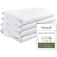 Fairpeak Pillow Covers Bed Pillow Protectors With Zipper  Pillow Cases  Luxury Hotel Quality  Breathable  Soft  Machine Washable  Standard Size  20 X 26  4 Pack