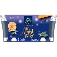 Glade Candle Jar  Air Freshener  Fall Night Long  3.4 Oz  Limited Edition Scent  2 Count