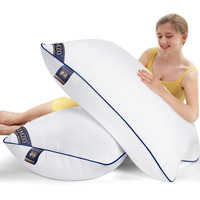 Mzoimzo Supportive Firm Bed Pillows For Sleeping- King Size  Set Of 2  Cooling Hotel Quality With Premium Soft Down Alternative Fill For Back  Stomach Or Side Sleepers  20''X34''