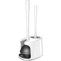 Mr.Siga Toilet Plunger And Bowl Brush With Holder  Heavy Duty Toilet Brush And Plunger Set For Bathroom Cleaning  White  1 Set