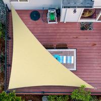 Shademart 24' X 24' X 33.9' Beige Right Triangle Sun Shade Sail Upf50 Smtaprt20 Canopy Fabric Cloth Screen  Water Air Permeable & Uv Block  Heavy Duty  Carport Patio Outdoor - (We Customize Size)