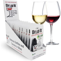 Drop It Wine Drops 12 Pack - Naturally Reduces Wine Sulfites & Tannins - Can Eliminate Wine Sensitivities  Allergies  And Histamines - Wine Wand Alternative - Usa Made - Wine Sulfite Remover