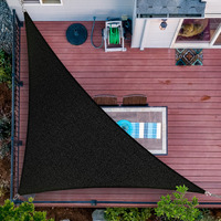 Shademart 12 ' X 19 ' X 22.5 ' Black Sun Shade Sail Right Triangle Smslt Canopy Fabric Cloth Screen  Water Air Permeable & Uv Resistant  Heavy Duty  Carport Patio Outdoor - (We Customize Size)