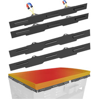 Koutemie Upgraded Wind Guards For 36"" Blackstone Griddle  4 Packs Magnetic Wind Screens For Grill Accessories  Fit With Rear Grease Cup  Hood And Side Shelf  Grilling Gifts  Black