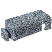 Beuta Diy No Dig Faux Stone Landscape Edging Left Turn Brick - Left Turn Brick To Turn 90 To The Left Within Your Landscaping Project (1 Pc. Greystone) Designed To Connect To Other Beuta Bricks