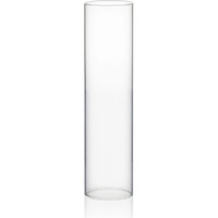 Wgvi Hurricane Candle Holder Sleeve  Wide 2.5""  Height 10""  Clear Glass Cylinder Candleholder  Chimney Tube  Open Ended Candle Shade  1 Piece