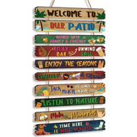 Rattanview Welcome To Our Patio Porch Rules Signs Wood Patio Porch Decorations Outdoor Funny Rules Sign Decorative Signs Outdoor Rules Plaque For Art Porch Backyard Home Birthday Gift (Patio)