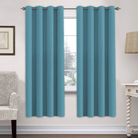 H.Versailtex Ultra Soft Microfiber Thermal Insulated Antique Copper Grommet Blackout Curtains/Window Treatment Draperies 52 By 72 - Inch For Living Room/Bedroom Set Of 2 - Storm Blue