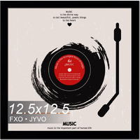 Fxojyvo Vinyl Record Frame For The Wall Display Album Cover  Black 12.5 X 12.5 Frame For Any 12 Inch Lp Record With Cover - 1 Pack/Black