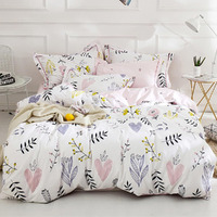 Highbuy Girls Duvet Cover Full Floral Aesthetic Coquette Bedding Set White Pink Premium Cotton Teens Flower Bedding Sets Full Kids Comforter Cover Soft Branches Bedding Collection Twin Pink