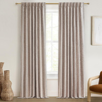 Qjmydeco Extra Long Blackout Curtains For 10 Foot High Living Room Large Window Pinch Pleated Linen Look Drapes 120 Inches Long 2 Panels Set Noise Cancelling Thermal Light Blocking Farmhouse Luxury