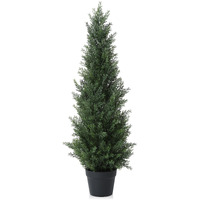 Laiwot 3Ft Artificial Cedar Topiary Trees For Outdoors Potted Fake Cypress Tree Faux Evergreen Plants For Home Porch Decor