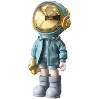 Dosker Small Astronaut Statues Mini Spaceman Sculpture Polyresin Arts Gifts Blue Figurine Ornament Room Decor For Men Home And Desktop Accessories Tabletop Decoration  Living Room  Office  Bookshelf