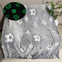 Sviuse Glow In The Dark Twin Size Soccer Blanket Sports Ball Throw Blanket Soccer Fans Gifts Soft Cozy Football Blanket For Boys Men Soccer Gifts For Kids And Adults (60""X80""  Glow Soccer)