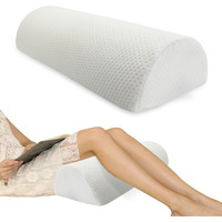 Eiury Half Moon Bolster Pillow - Perfect For Legs  Knees  Lower Back  Ankle And Head Support. Versatile Lumbar Support For Bed  Includes Memory Foam And Machine Washable Cover - L