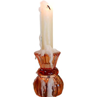 Candlestock Hippie Drippy Drip Candles - Pack Of 6 Dripping Taper Candles - Wine Bottle Melting Candles (Ivory)