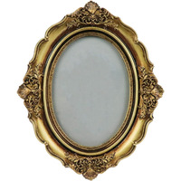 Bitray Vintage Picture Frame 5 X 7 Inch Oval Elegant Antique Photo Frames With Glass Front  Bronze Gold Tabletop Display