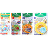 Bundle Of Four (4) Quick Yo-Yo Makers: Extra Small (Makes 3/4"" Yo-Yos)  Small (Makes 1.25"" Yo-Yos)  Large (Makes 1.75"" Yo-Yos)  And Extra Large (Makes 2-3/8"" Yo-Yos)