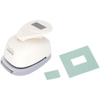 Bira Craft 7/8 X 9/16 Inch Scalloped Rectangle Lever Action Craft Punch For Paper Crafting Scrapbooking (1 Inch Scalloped Rectangle Measured Diagonally)