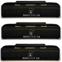 Bakblade 1.0 Back Hair And Body Shaver Refill Replacement Cartridges Bundle. 4 Inch Extra-Wide Wet Or Dry Disposable Razor Blades (3 Razors Included)