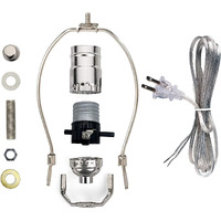 Creative Hobbies Ml93H Silver Finish Make-A-Lamp Kit With All Parts Needed And Instructions For Diy Lamp Design Or Repair