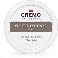 Cremo Premium Barber Grade Hair Styling Sculpting Clay  High Hold  Matte Finish  4 Oz