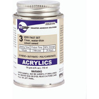 Scigrip 10799 3 Acrylic Solvent Cement  Low-Voc  Water-Thin And Very Fast Setting  Clear  1/4 Pint (4 Fl Oz)