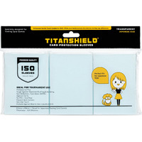 Titanshield (150 Sleeve/Clear) Small Japanese Sized Trading Card Sleeves Deck Protector For Yu-Gi-Oh  Cardfight!! Vanguard & Photocards