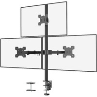 Wali Triple Monitor Desk Mount  Fully Adjustable Three Monitor Stand Fits 3 Screens Up To 27 Inch  22 Lbs  Weight Capacity Per Arm (M003)  Black