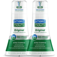 Smartmouth Original Activated Mouthwash - Adult Mouthwash For Fresh Breath - Oral Rinse For 24-Hour Bad Breath Relief With Twice Daily Use - Fresh Mint Flavor  16 Fl Oz (2 Pack)