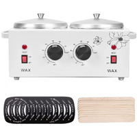 Panghuhu88 Double Wax Warmer  Professional Electric Wax Heater  Wax Pot Dual Parrafin Waxing Machine  Spa Equipment Adjustable Temperature  Facial Skin Hair Removal Tool Set