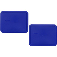 Pyrex 7211-Pc 6 Cup Cobalt Blue Rectangle Food Storage Lid For Glass Dish (2  Cobalt Blue)