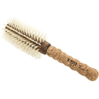 Ibiza Hair Professional Round Boar Hair Brush (B4  65Mm)  Blonde Bristles With A Cork Handle  For Color Treated & Fine Hair  Crown Of The Head Volume  Add Texture & Shine For Medium To Long Hair