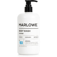 Marlowe. No. 103 Mens Body Wash 16 Oz  Energizing And Refreshing With Moisturizing Natural Willow Bark & Green Tea Extracts  Fresh Pine & Agarwood Scent