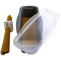 Microwave Pasta Cooker With Portioning Tool  Bpa-Free Non-Stick  Fast Easy Meals In Minutes  Cooks All Types Of Pasta - Gray - Dependable Industries Inc. Essentials