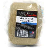 Brass Wool 3.5 Oz Skein/Pad/Wad -By Rogue River Tools. (Fine Grade) -Made In Usa  Pure Brass