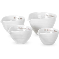 Portmeirion Sophie Conran White Measuring Cups | Set Of 4 Measuring Cups For Kitchen And Baking In Assorted Sizes | Made From Fine Porcelain | Dishwasher Safe