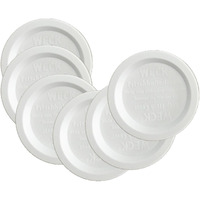 Weck Jar Keep Fresh Plastic Lids  6 Pack (Small = 60Mm). Fits Models 080  755  760  762  902  763  764  766  905  975  995