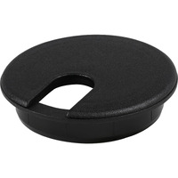 5 Pack Rok Hardware 3"" (76Mm) Black Round Computer Desk Table Port Wire Cable Cord Organizer Hole Cover Grommet  Rokrg3Blk