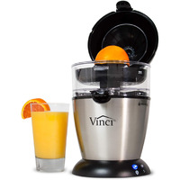 Vinci Hands Free Electric Citrus Juicer  1-Button Juicer Machine  Orange Lime Grapefruit Lemon Squeezer  Easy To Clean Orange Juicer Squeezer  Black/Stainless Steel