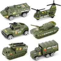 Diecast Military Vehicles Army Toy Mini Pocket Size Play Models Truck Tanks Helicopter For Kids Boys Age 3 4 5 Pack Of 6