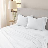 Jennifer Adams Eternal Sheet Set  4-Piece Microfiber Sheets & Pillowcases - Ultra-Soft  Breathable And Wrinkle-Resistant (White  King)