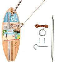 Tiki Toss Deluxe 13"" Ring Game - Indoor/Outdoor With 5Ft Pole - Sports & Outdoors  Easter Basket Stuffers Gifts